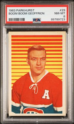 Boom Boom Geoffrion 1963 Parkhurst #29 PSA 8 Nm-Mint