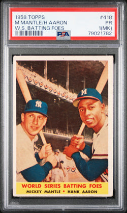 Mickey Mantle/Hank Aaron 1958 Topps #418 PSA 1 MK Poor