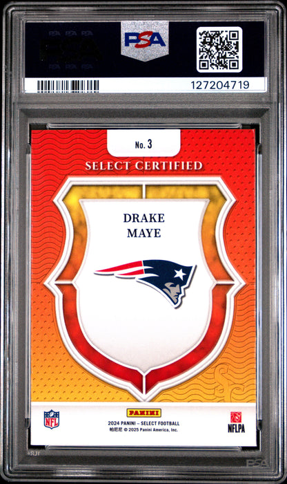 Drake Maye 2024 Panini Select Certified Rookie PSA 10 Gem Mint 4719