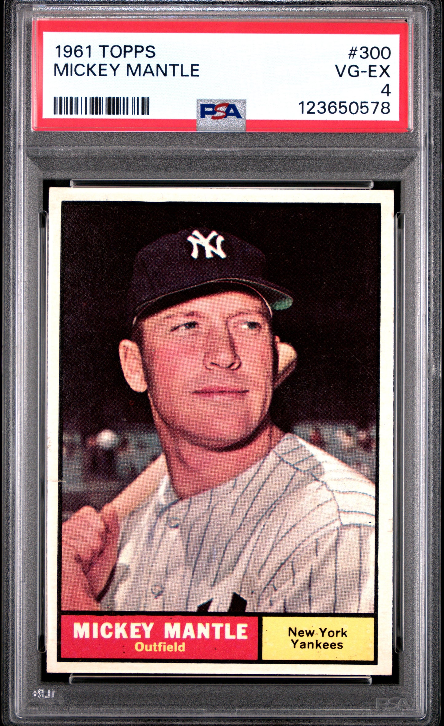 Mickey Mantle 1961 Topps #300 PSA 4 Vg-Ex 0578
