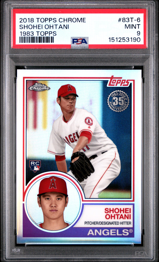 Shohei Ohtani 2018 Topps Chrome 1983 Topps PSA 9 Mint 3190