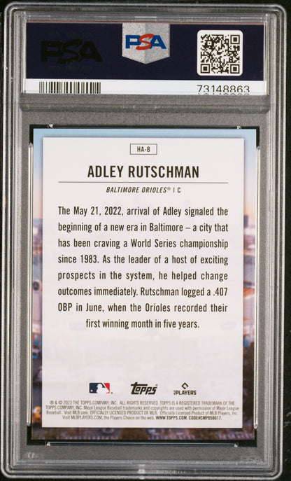 Adley Rutschman 2023 Topps Home Field Advantage Rookie PSA 10 Gem Mint