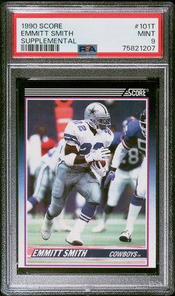 Emmitt Smith 1990 Score Supplemental #101T PSA 9 Mint