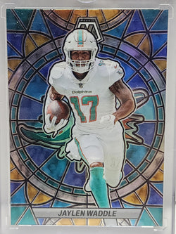 Jaylen Waddle 2023 Panini Mosaic Stained Glass