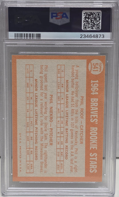 Phil Niekro 1964 Topps Rookie #541 PSA 9 Mint