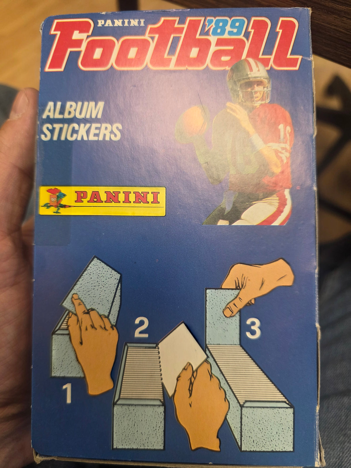 1989 Panini NFL Album Sticker Partial Box (96 packs)