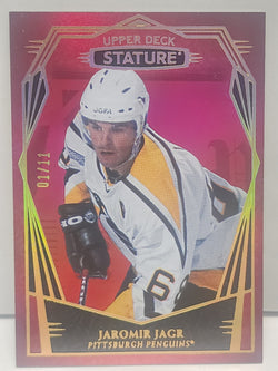 Jaromir Jagr 2022 Upper Deck Stature #13 Red Parallel #1/11