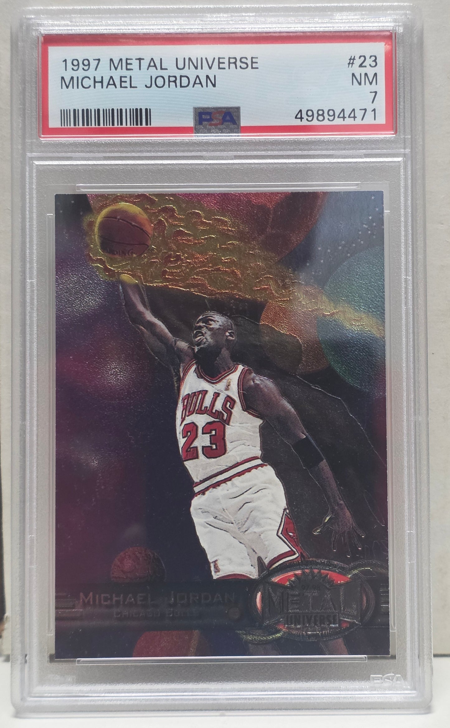 Michael Jordan 1997 Metal Universe #23 PSA 7 Near Mint 4471