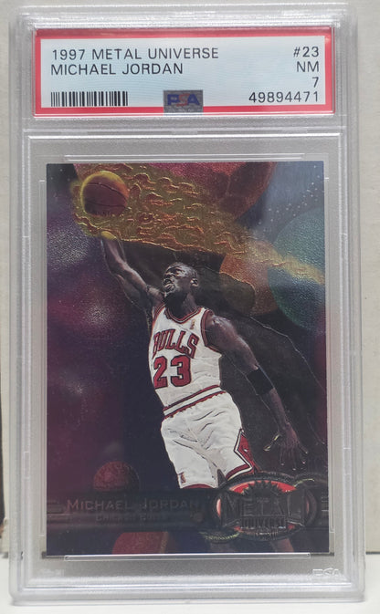 Michael Jordan 1997 Metal Universe #23 PSA 7 Near Mint 4471