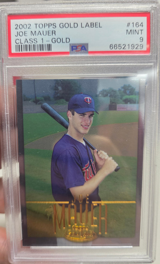 Joe Mauer 2002 Topps Gold Label Rookie #164 PSA 9 Mint