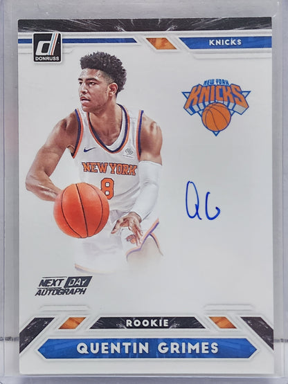 Quentin Grimes 2021 Donruss Next Day Autograph Rookie