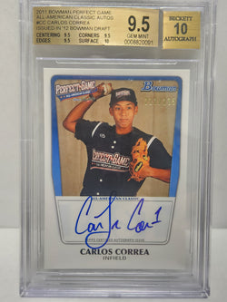 Carlos Correa 2011 Bowman Perfect Game Auto #212/235 BGS 9.5 Auto 10