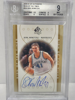 Dirk Nowitzki 2000 SP Authentic Sign of the TImes Auto BGS 9 Auto 10