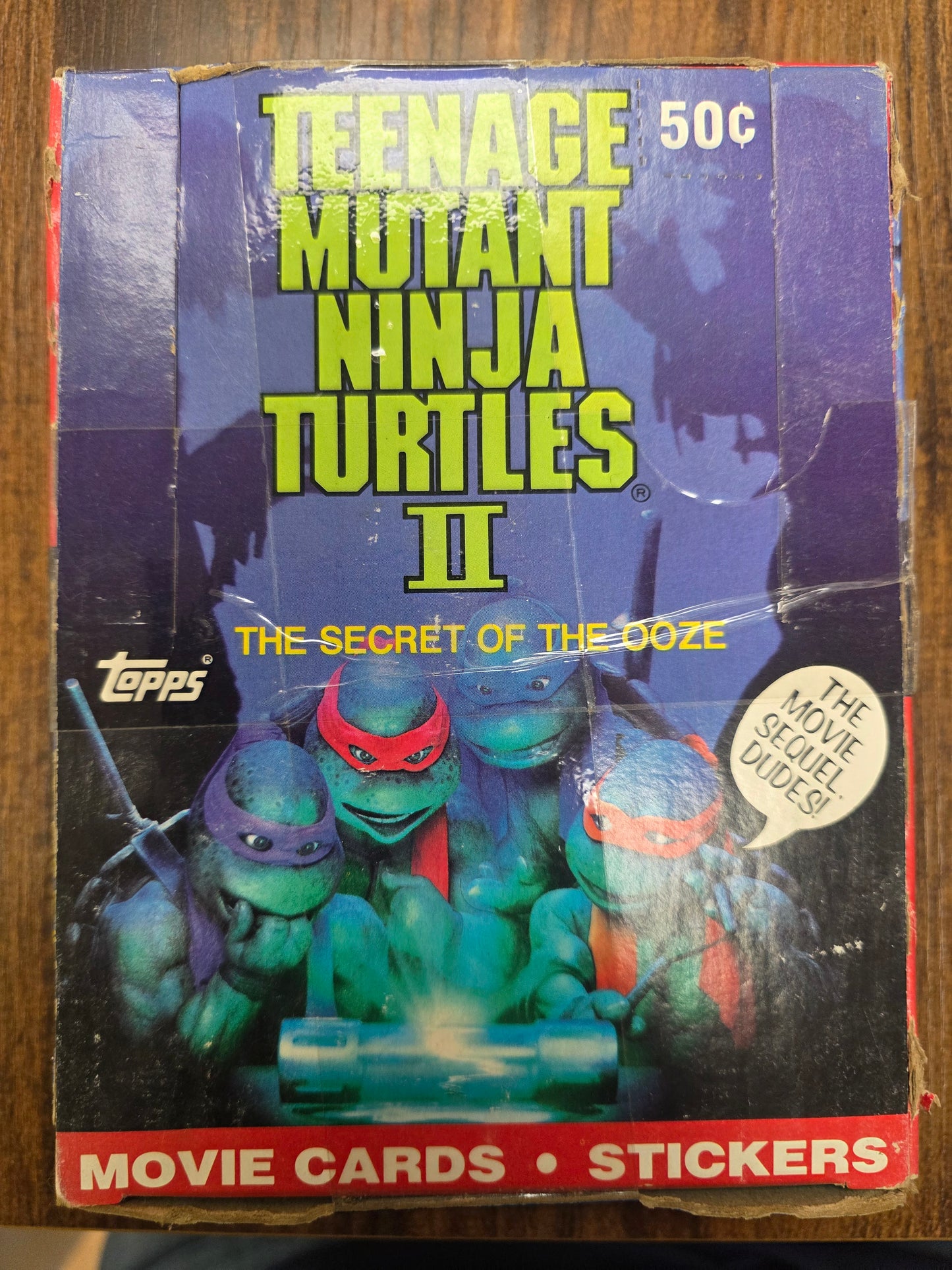 1991 Topps Teenage Mutant Ninja Turtles II Movie Unopened Box