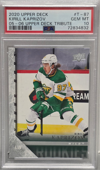 Kirill Kaprizov 2020 Upper Deck Young Guns Tribute PSA 10 Gem Mint 4832