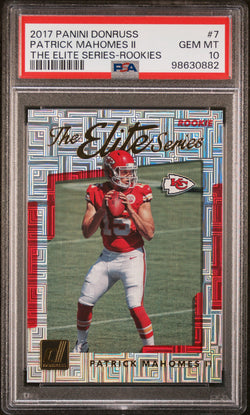 Patrick Mahomes 2017 Donruss The Elite Series Rookeis PSA 10 Gem Mint