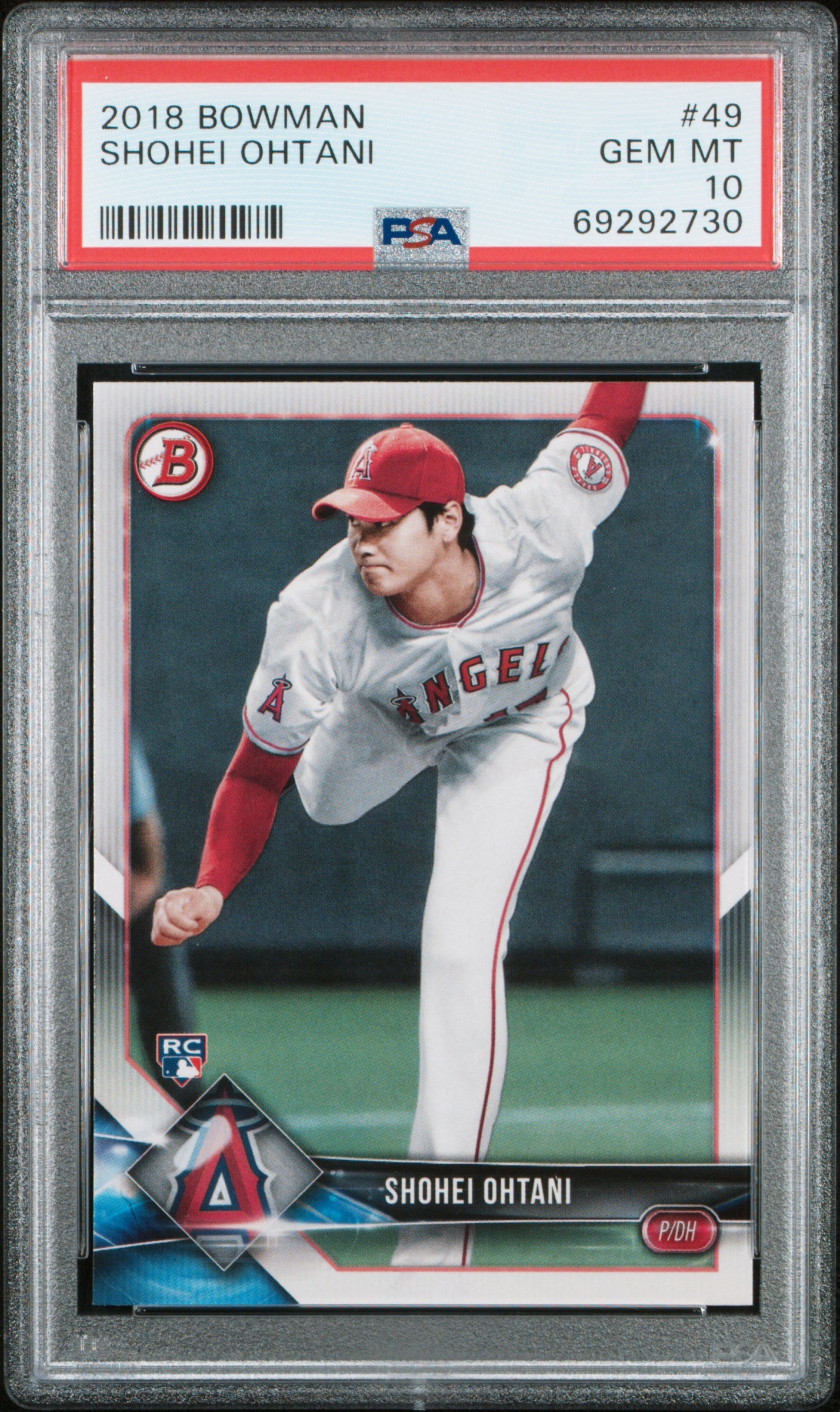 Shohei Ohtani 2018 Bowman Rookie #49 PSA 10 Gem Mint 2730