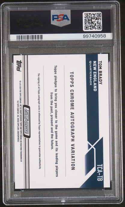 Tom Brady 2023 Topps Composite Chrome Gold Refractor Auto #17/50 PSA 10 Auto 10