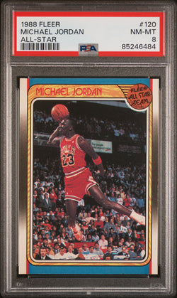 Michael Jordan 1988 Fleer #120 PSA 8 Nm-Mint 6484