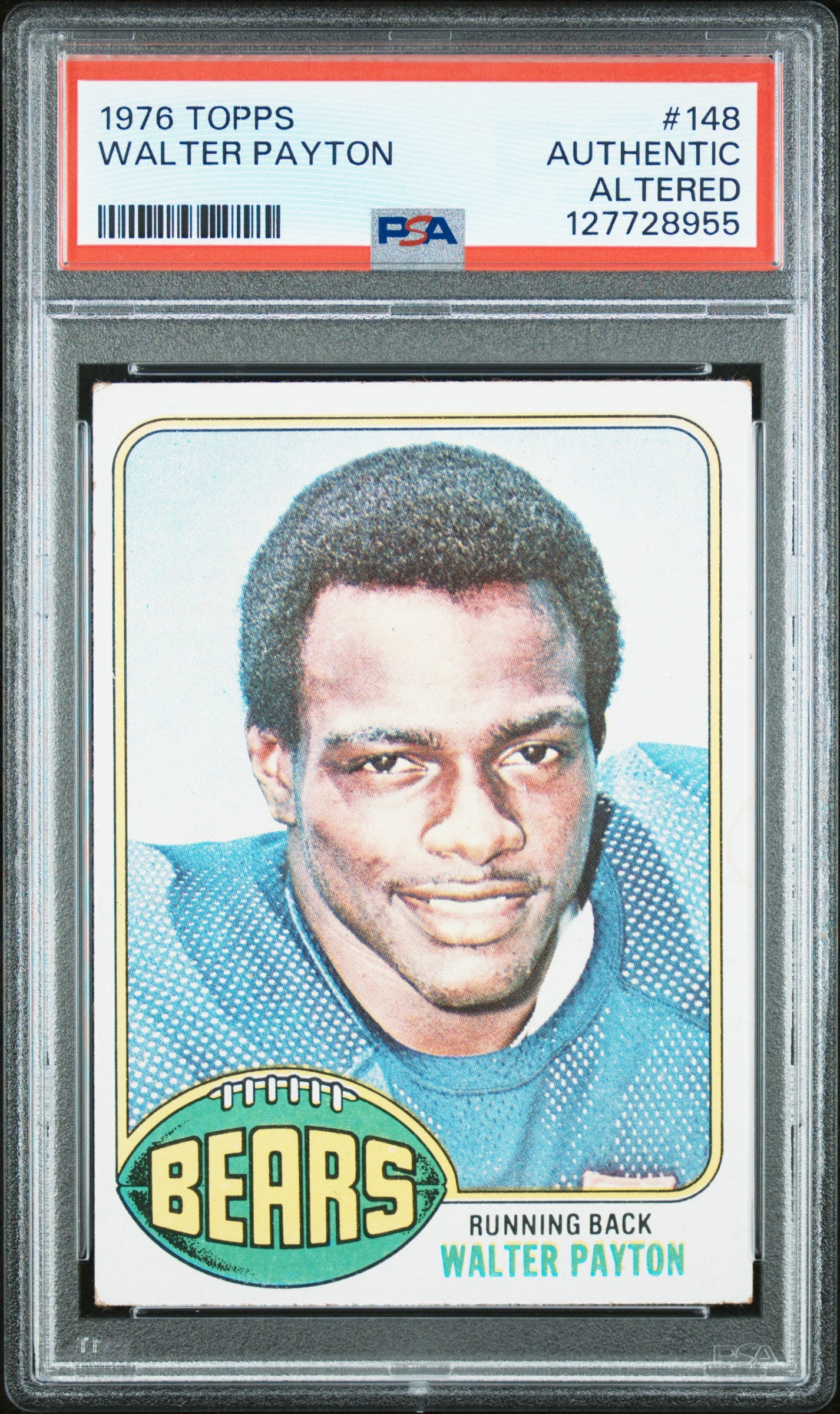 Walter Payton 1976 Topps Rookie #148 PSA Authentic Altered