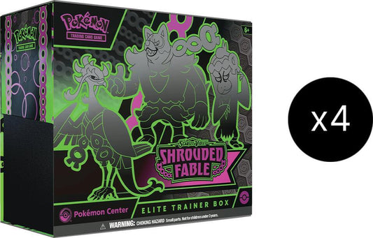 Pokemon Scarlet and Violet Shrouded Fable Pokemon Center Elite Trainer 4-Box Case