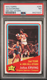 Julius Erving 1972 Topps #255 PSA 7 Near Mint