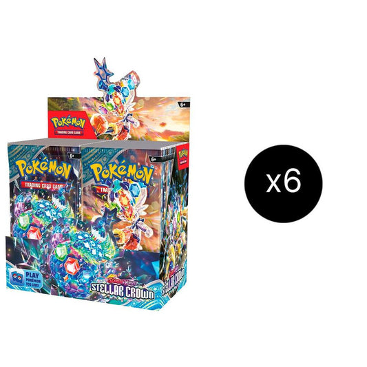 Pokemon Scarlet and Violet Stellar Crown Booster 6 Box Case