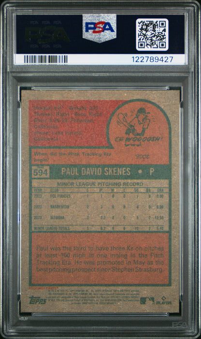 Paul Skenes 2024 Topps Heritage Image Variation Rookie PSA 10 Gem Mint 9427
