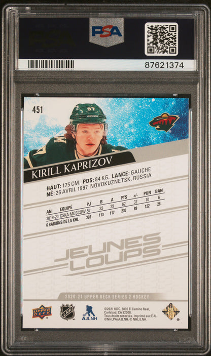 Kirill Kaprizov 2020 Upper Deck French Rookie #451 PSA 9 Mint