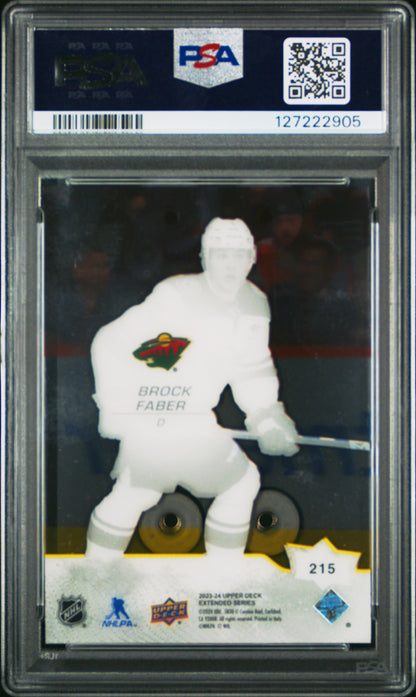 Brock Faber 2023 Upper Deck Rookie #215 Acetate PSA 10 Gem Mint