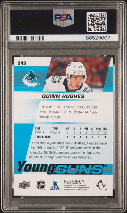 Quinn Hughes 2019 Upper Deck Rookie #249 PSA 10 Gem Mint 9007