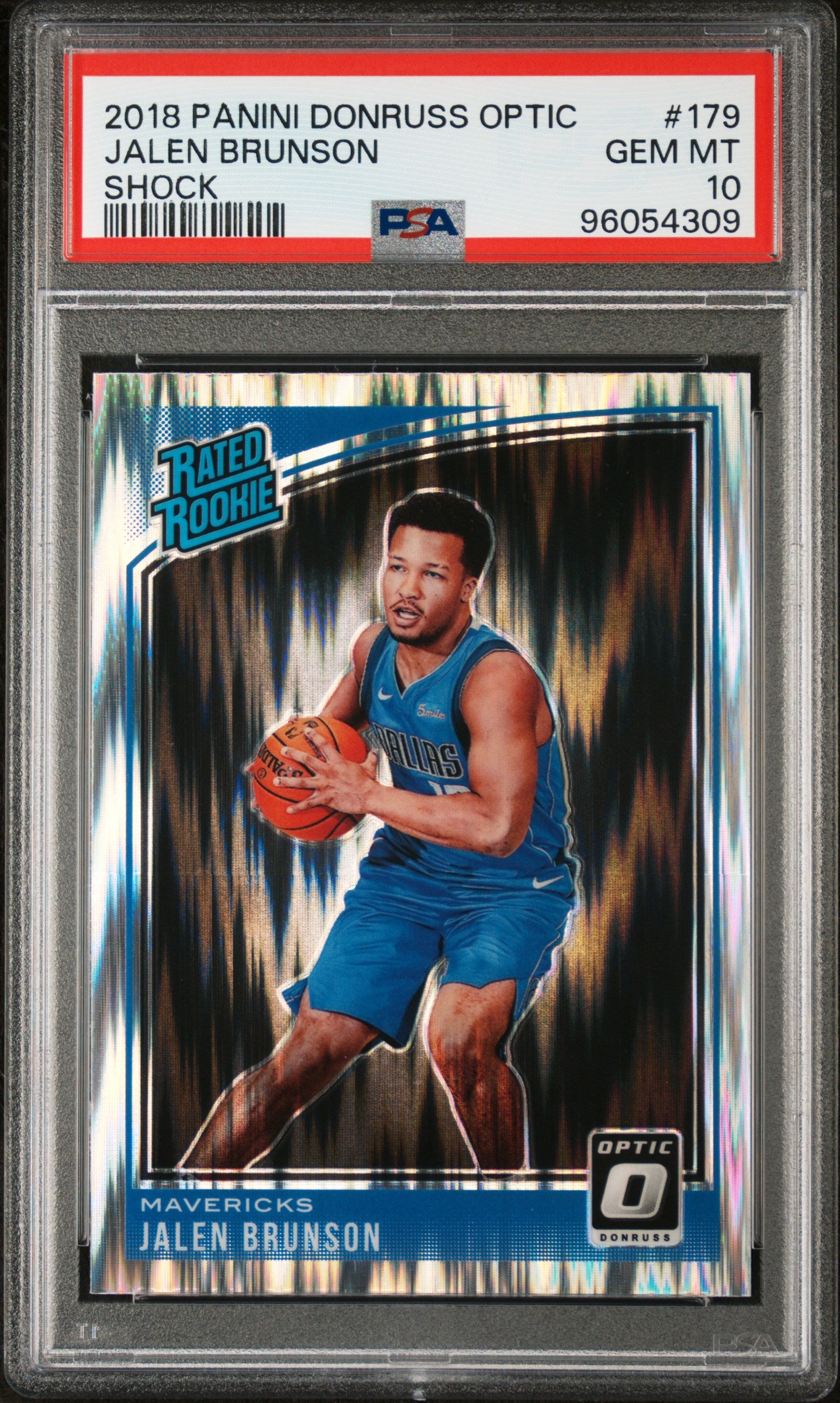 Jalen Brunson 2018 Donruss Optic Rookie #179 Shock PSA 10 Gem Mint
