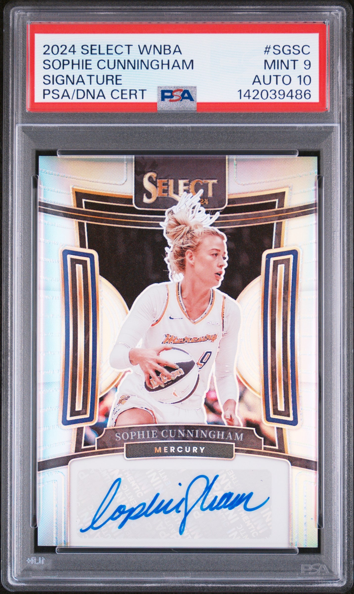 Sophie Cunningham 2024 Panini Select Signature Auto PSA 9 Auto 10