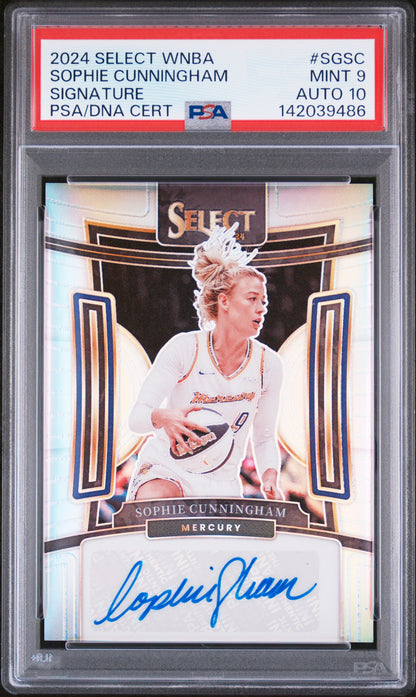 Sophie Cunningham 2024 Panini Select Signature Auto PSA 9 Auto 10