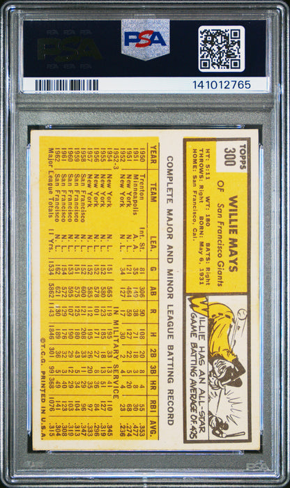 Willie Mays 1963 Topps #300 PSA 3 Very Good