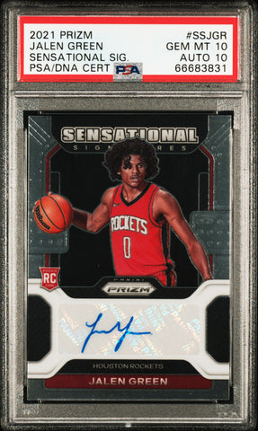 Jalen Green 2021 Panini Prizm Sensational Signatures PSA 10 Auto 10