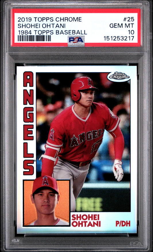 Shohei Ohtani 2019 Topps Chrome 1984 Topps PSA 10 Gem Mint 3217