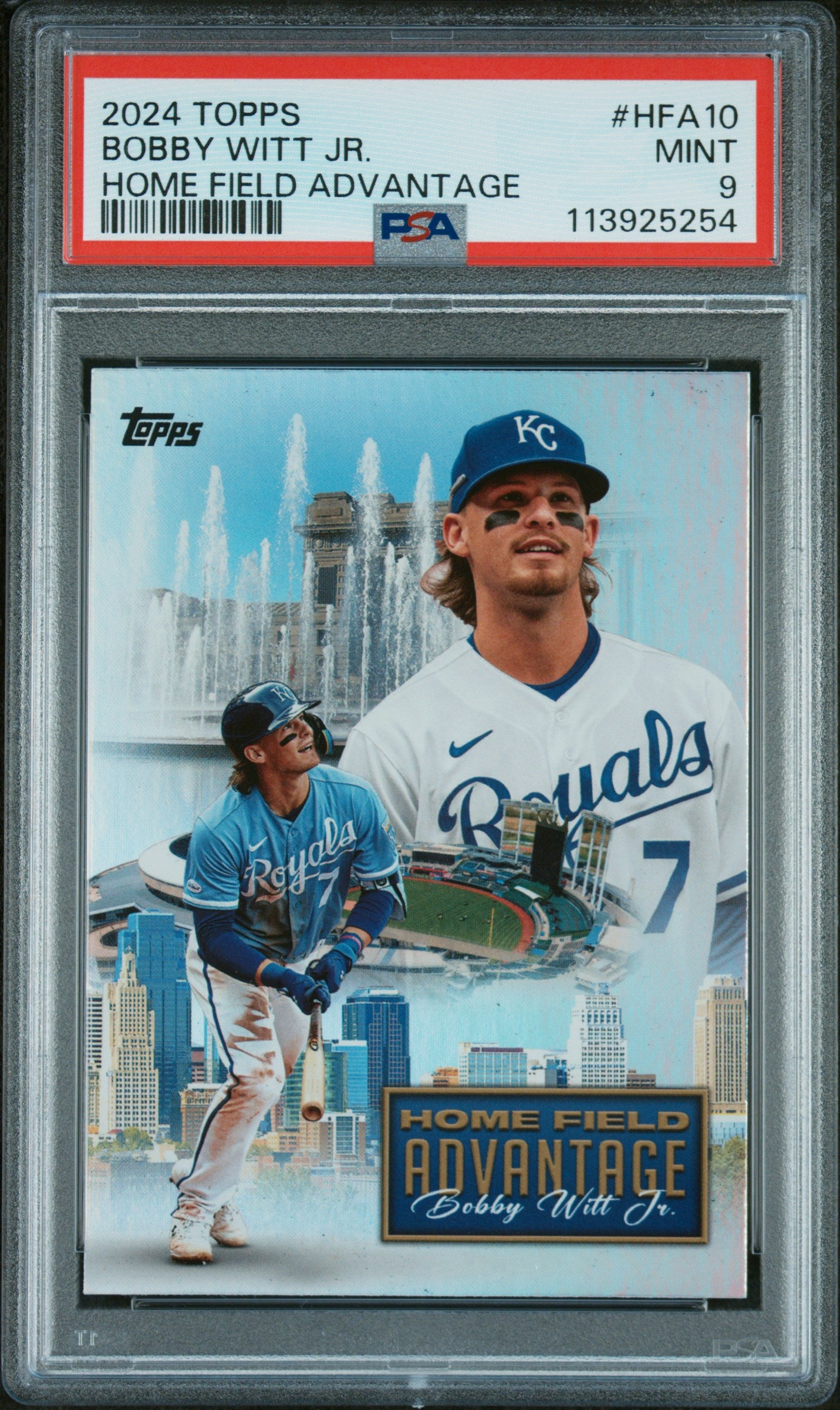 Bobby Witt Jr. 2024 Topps Home Field Advantage PSA 9 Mint