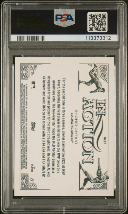 Shohei Ohtani 2024 Topps Allen and Ginter #IA21 In Action PSA 10 Gem Mint