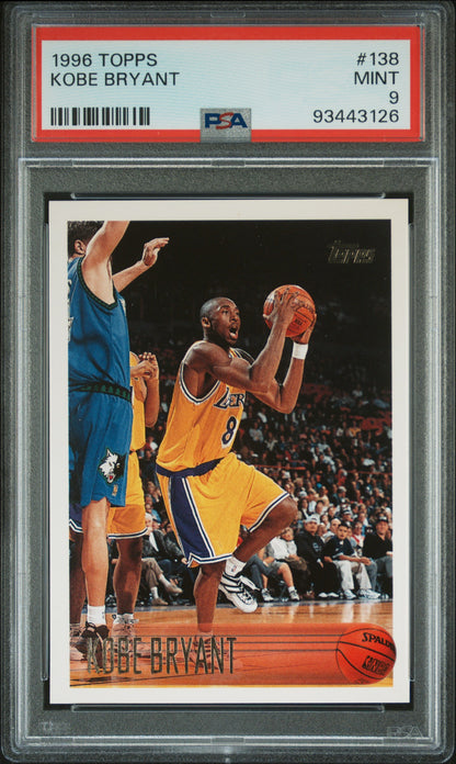 Kobe Bryant 1996 Topps Rookie #138 PSA 9 Mint 3126