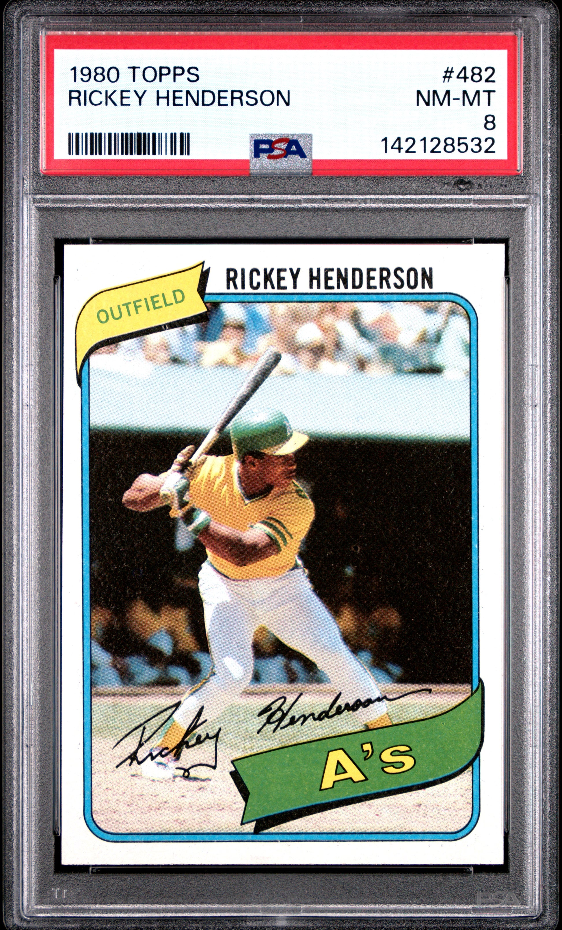 Rickey Henderson 1980 Topps Rookie #482 PSA 8 Nm-Mint 8532