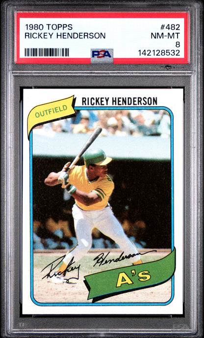 Rickey Henderson 1980 Topps Rookie #482 PSA 8 Nm-Mint 8532