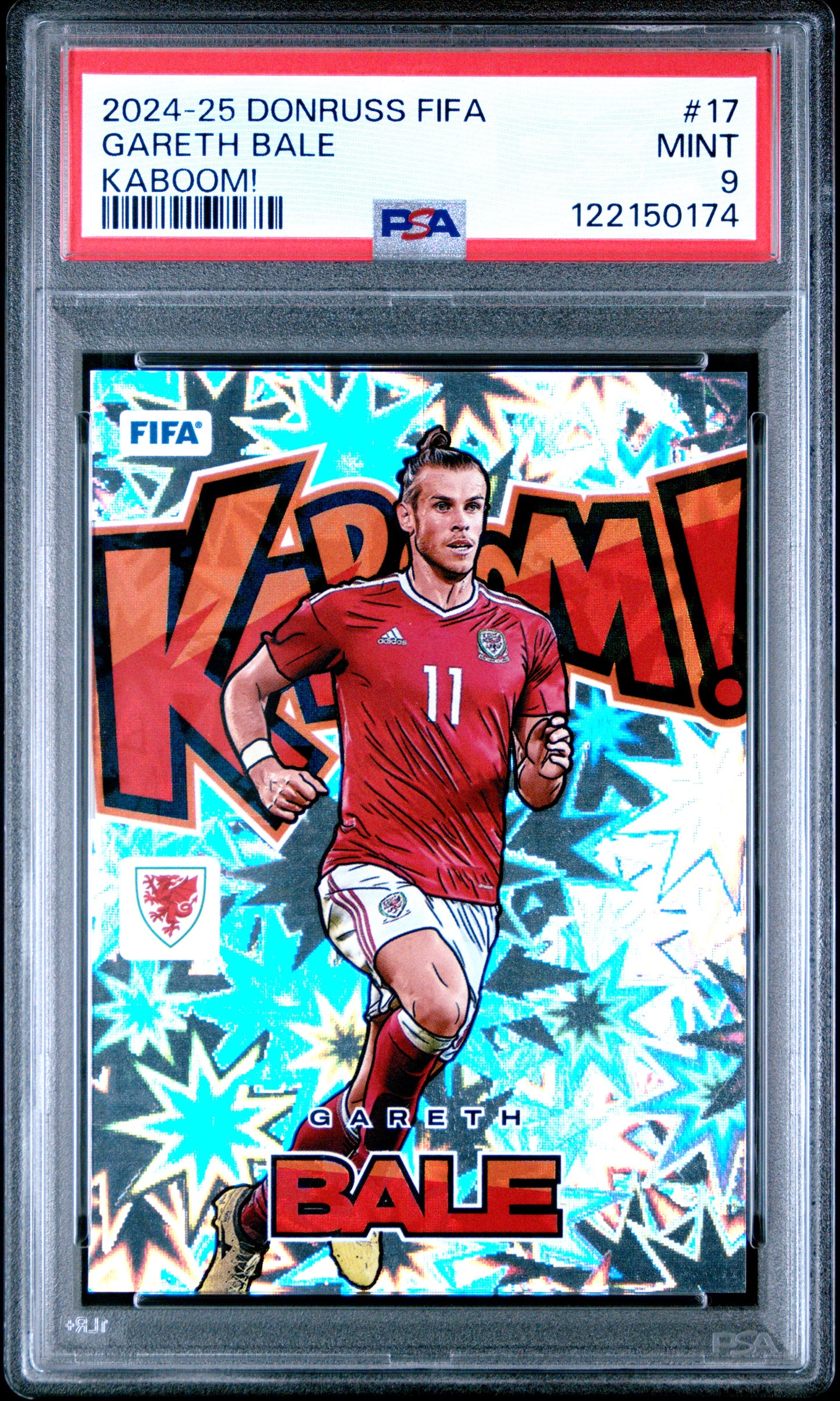 Gareth Bale 2024 Donruss FIFA Kaboom PSA 9 Mint