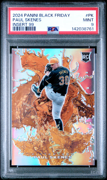 Paul Skenes 2024 Panini Black Friday Insert 99 Rookie #9/99 PSA 9 Mint