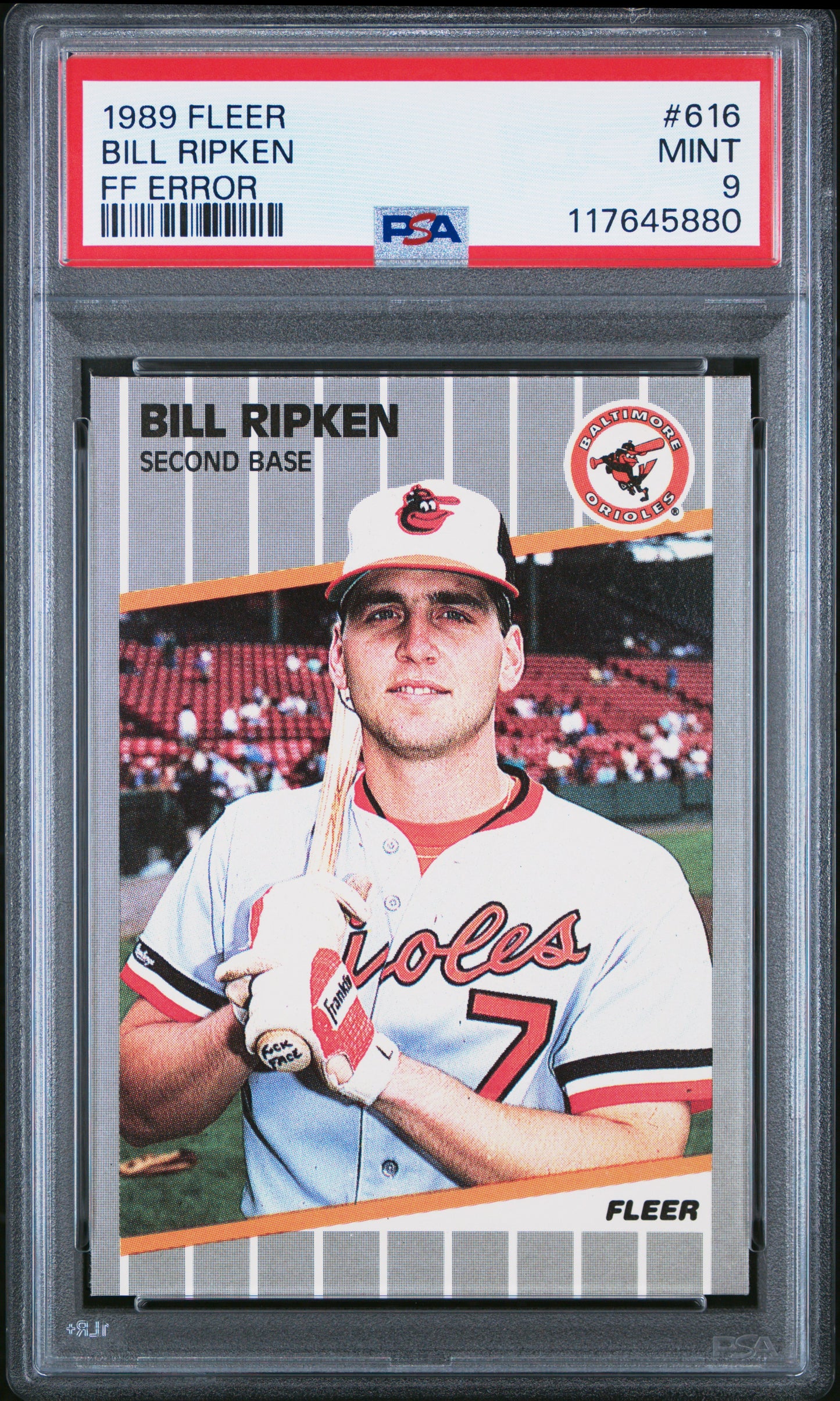 Bill Ripken 1989 Fleer #616 FF Error PSA 9 Mint 5880