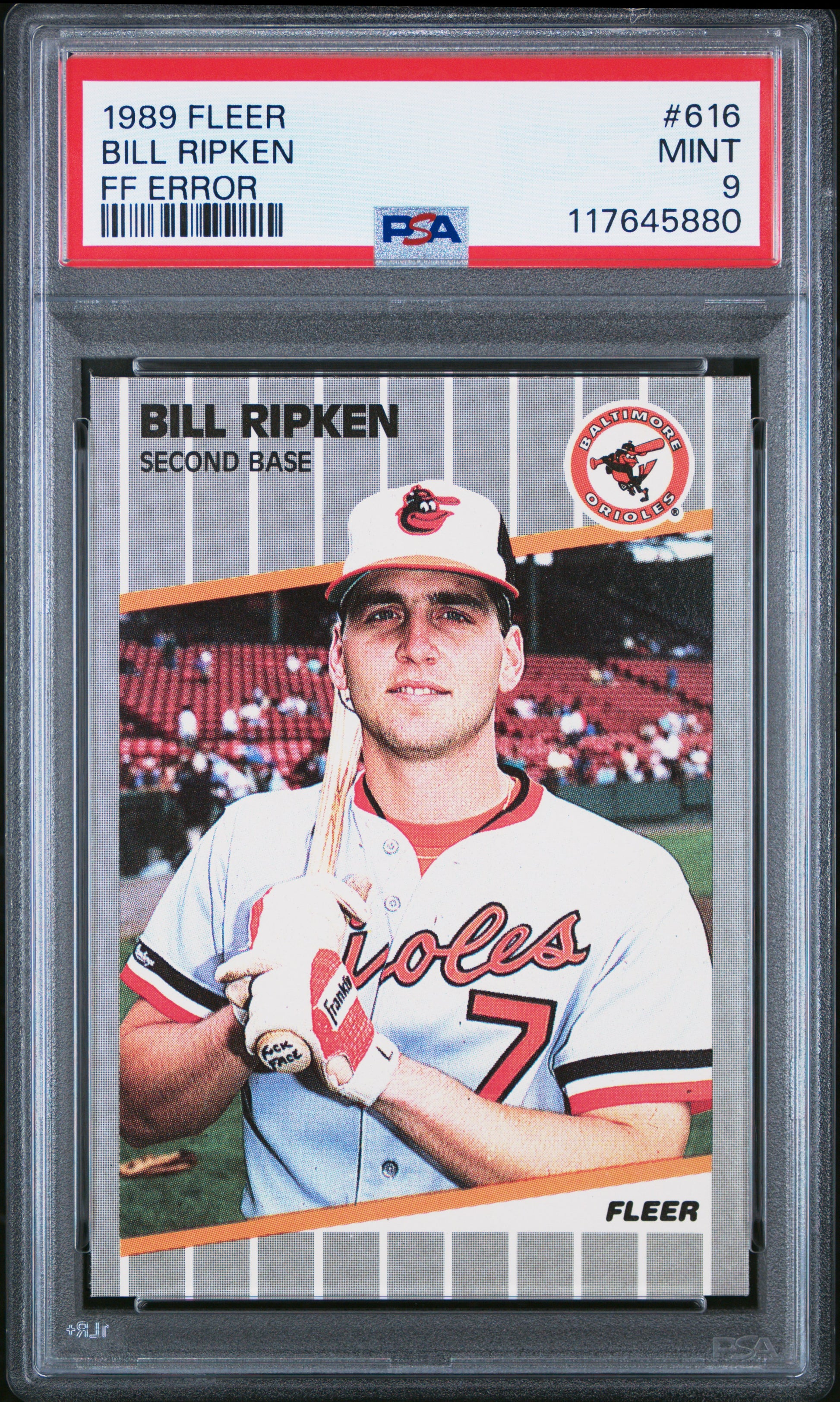 Bill Ripken 1989 Fleer #616 FF Error PSA 9 Mint 5880