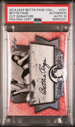 Bettie Page 2014 Leaf Bettie Page Collection Auto PSA Auth Auto 10