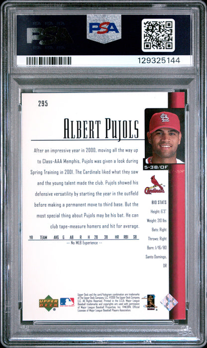 Albert Pujols 2001 Upper Deck Rookie #295 PSA 9 Mint 5144
