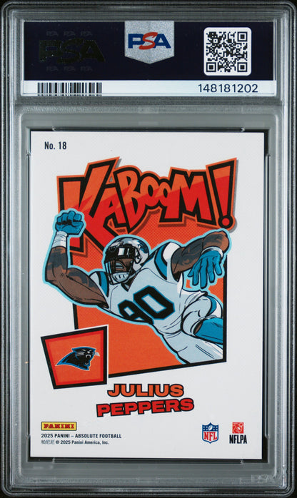 Julius Peppers 2025 Panini Absolute Kaboom! #18 PSA 10 Gem Mint