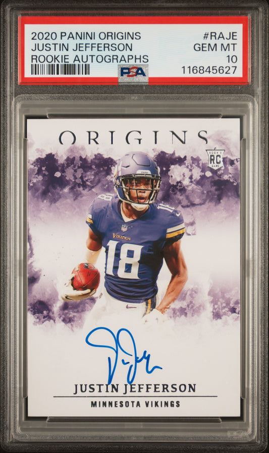Justin Jefferson 2020 Panini Origins Rookie Autograph PSA 10 Gem Mint
